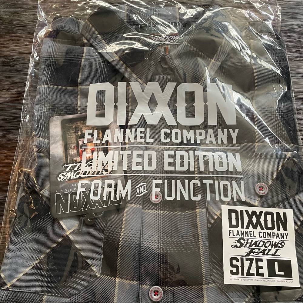 DIXXON “Shadows Fall” Men’s L flannel.  NIB *Sold Out!
